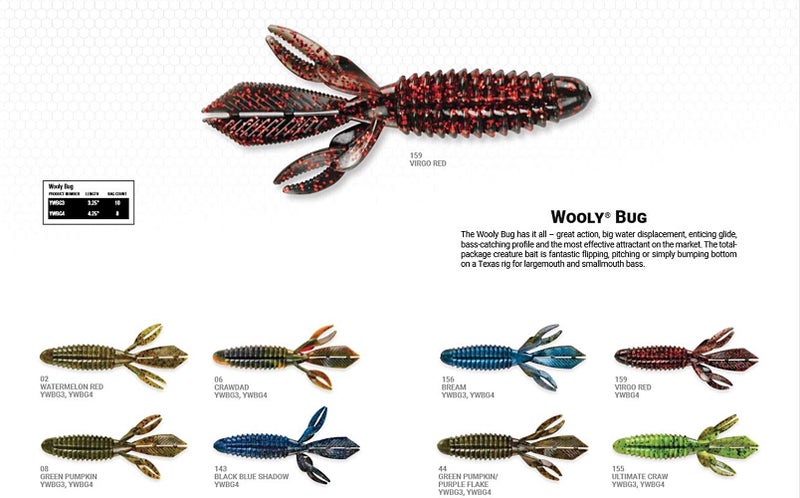 Yum Lures YWBG444 Wooly Bug Fishing Bait, Green Pumpkin/Purple, 4.25'' - Image 2